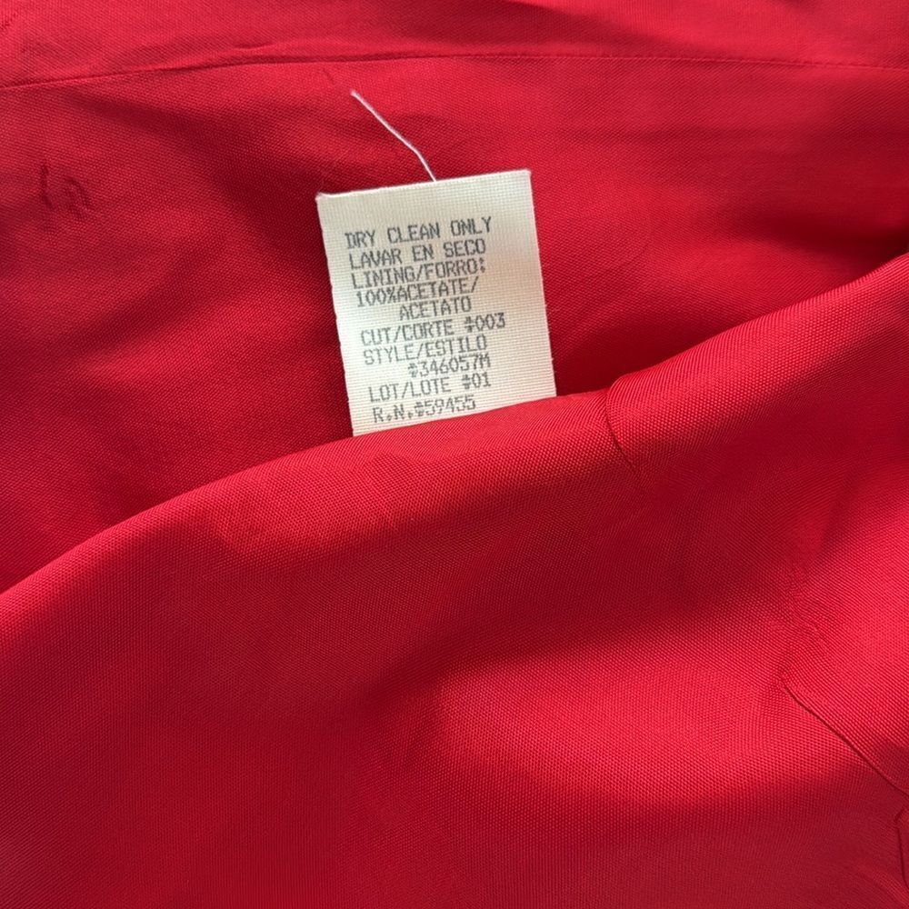 Vintage Blazer Womens Sz 6 Black Red Pointed Hem USA - Picture 7 of 9
